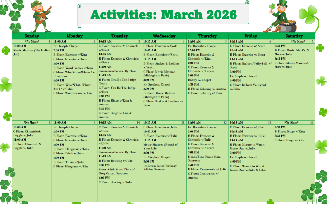March 2026 Events