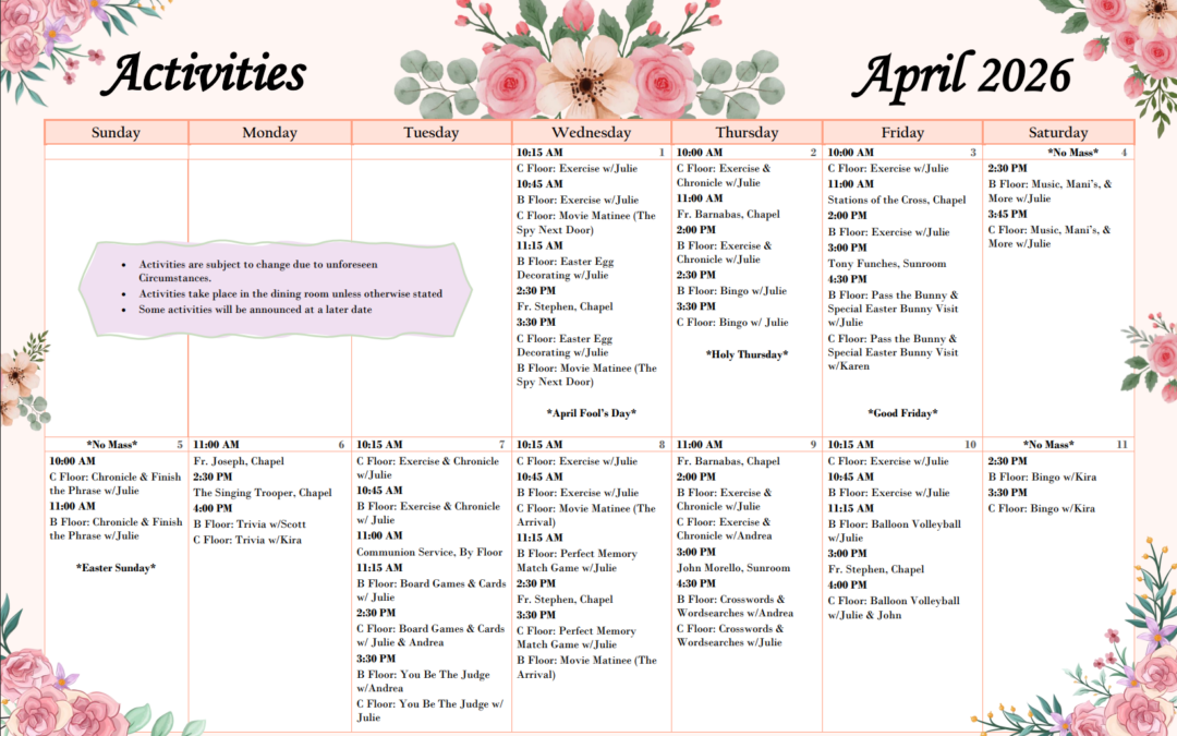 April 2026 Events