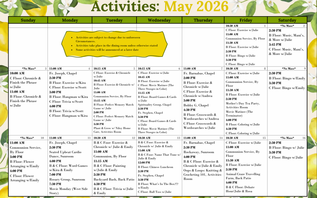 May 2026 Events