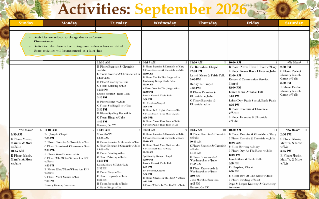 September 2026 Events