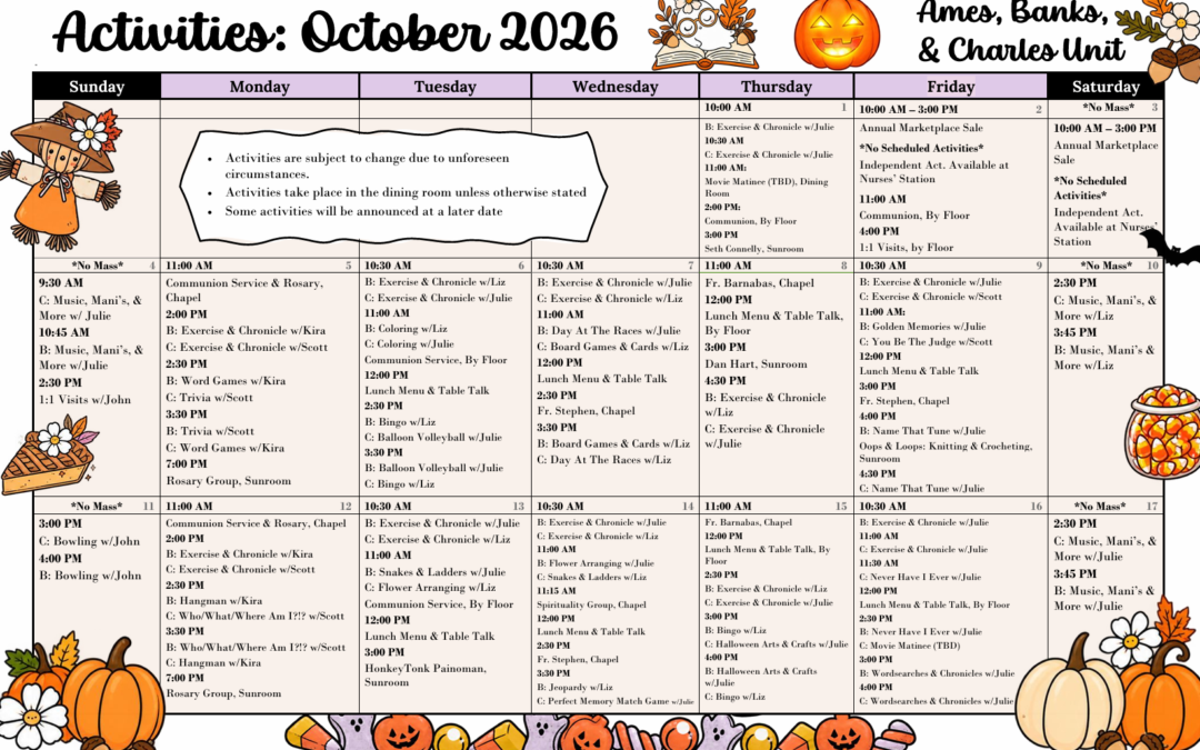 October 2026 Events